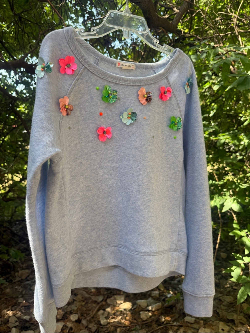 Crewcuts Sequin Floral Pullover